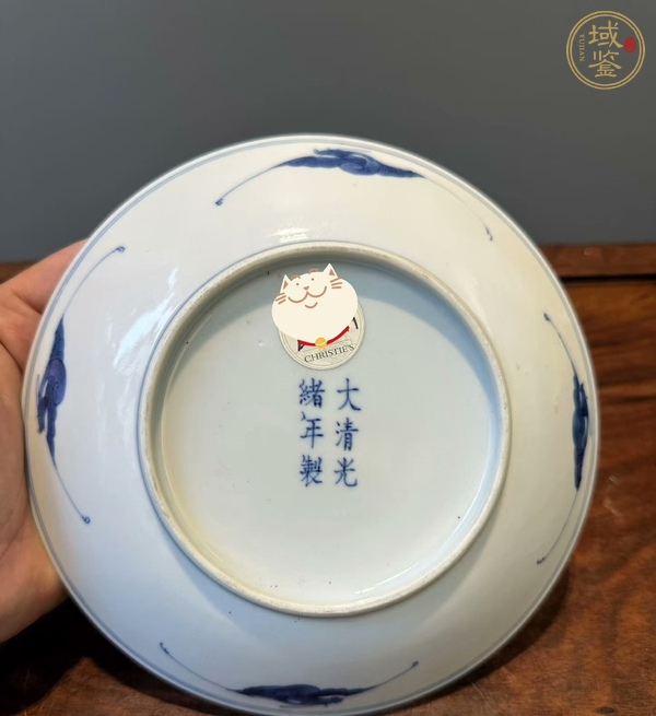 古玩陶瓷青花纏枝花卉紋盤真品鑒賞圖