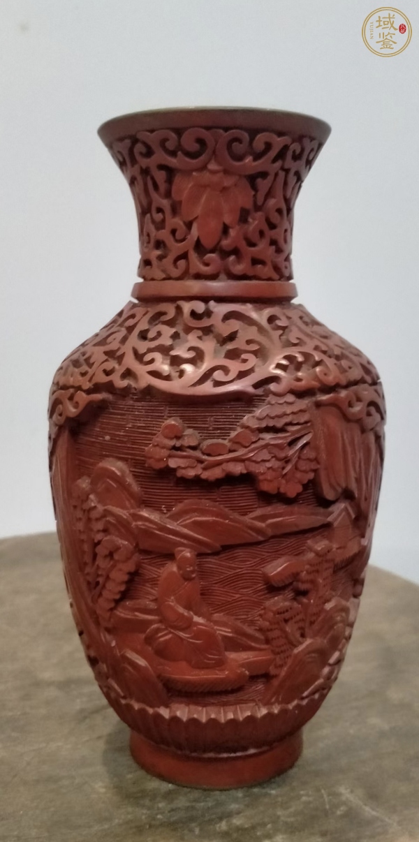 古玩雜項(xiàng)剔紅瓶真品鑒賞圖