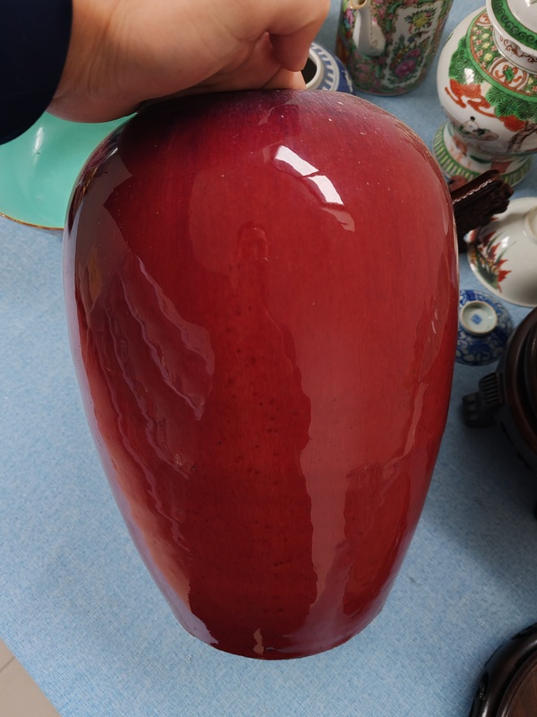 古玩陶瓷清中期紅釉冬瓜罐拍賣,當前價格6800元