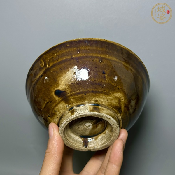 古玩陶瓷磁州窯褐釉茶碗真品鑒賞圖