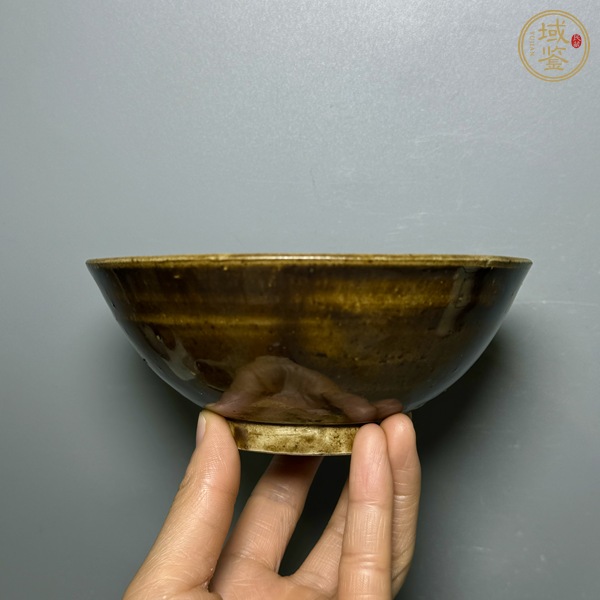 古玩陶瓷磁州窯褐釉茶碗真品鑒賞圖