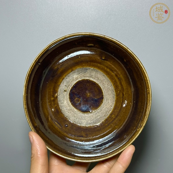 古玩陶瓷磁州窯褐釉茶碗真品鑒賞圖