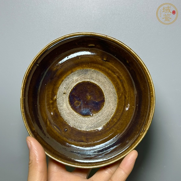 古玩陶瓷磁州窯褐釉茶碗真品鑒賞圖