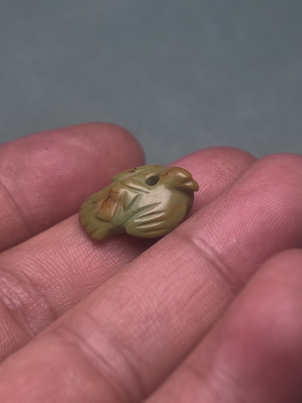 古玩玉器漢代綠松石雙鴿拍賣,當前價格12800元
