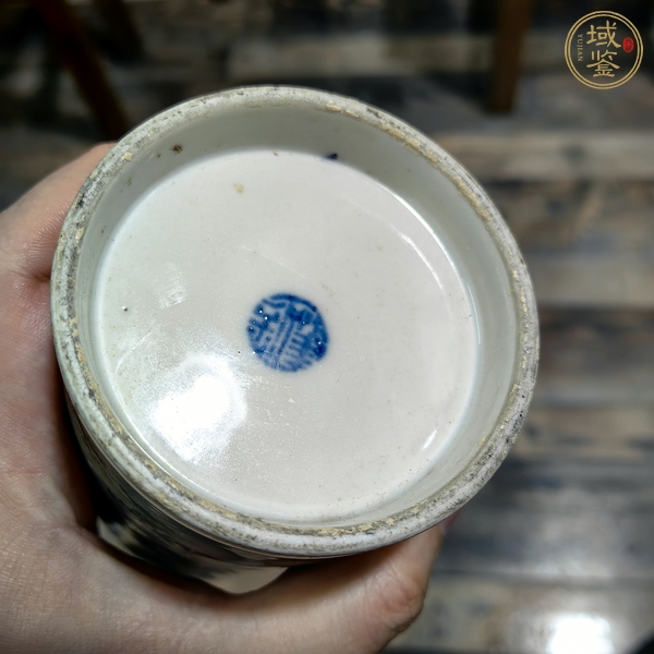 古玩陶瓷粉彩筆筒真品鑒賞圖