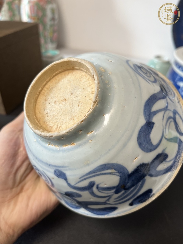 古玩陶瓷青花螺旋紋茶碗真品鑒賞圖