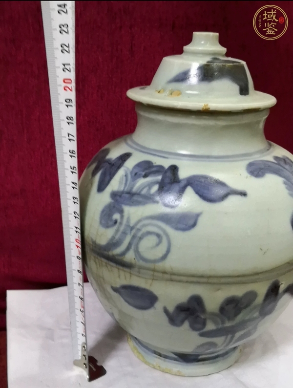 古玩陶瓷青花蓋罐真品鑒賞圖