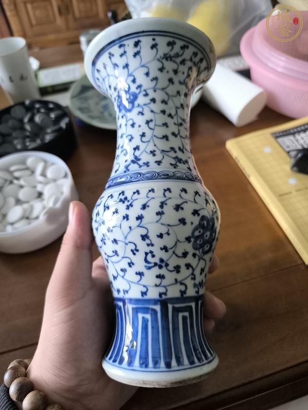 古玩陶瓷青花花觚真品鑒賞圖