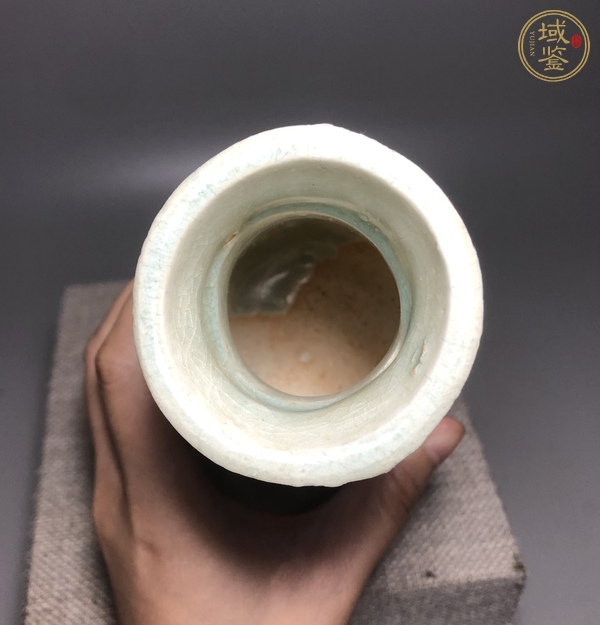 古玩陶瓷云市窯青白釉花卉紋箸瓶真品鑒賞圖