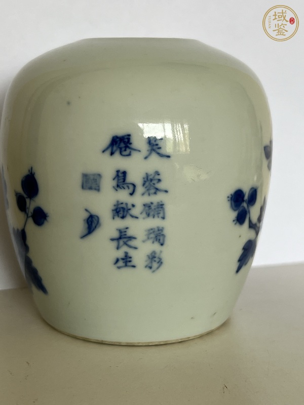 古玩陶瓷青花花鳥紋水盂真品鑒賞圖