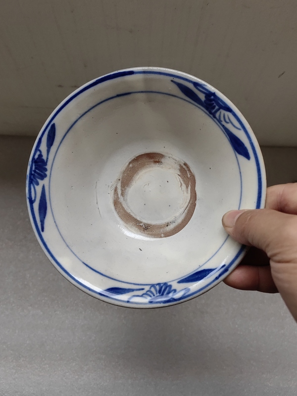 古玩陶瓷青花花卉紋斗笠碗拍賣,當(dāng)前價格398元