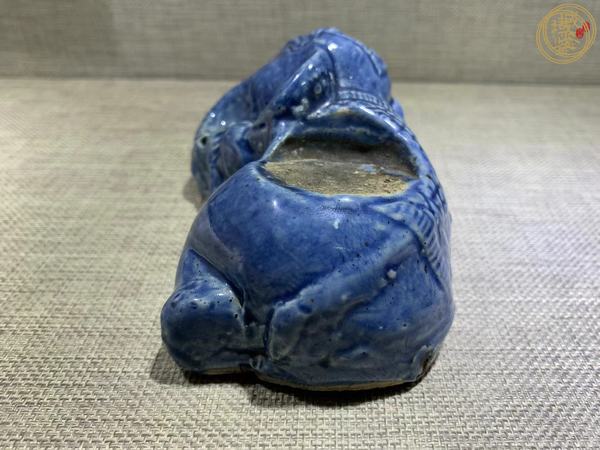 古玩陶瓷霽藍(lán)釉太平有象擺件真品鑒賞圖