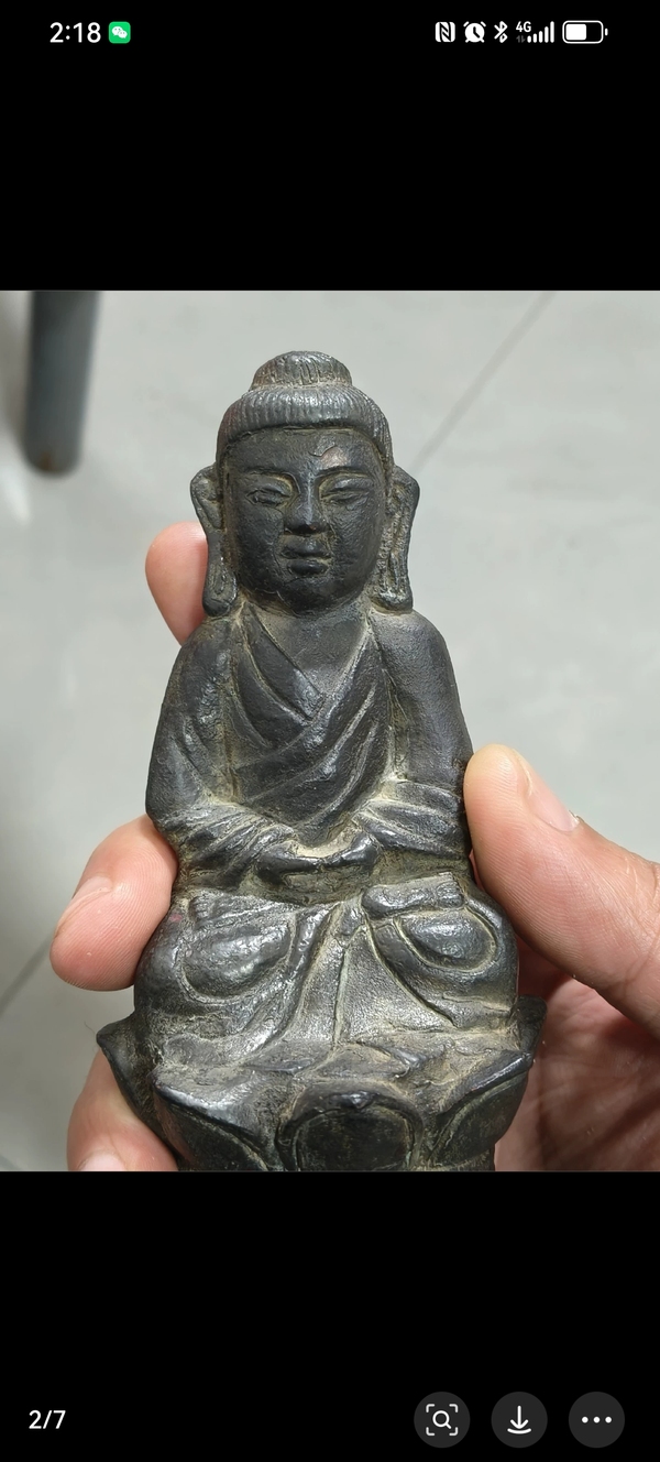 古玩銅器明代板凳佛造像拍賣，當(dāng)前價(jià)格15800元