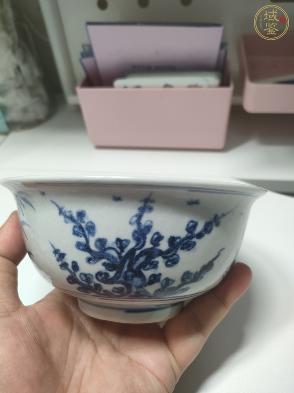 古玩陶瓷青花松竹梅紋碗真品鑒賞圖