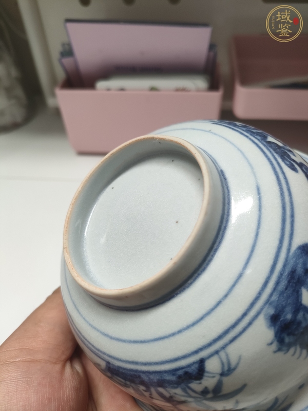 古玩陶瓷青花松竹梅紋碗真品鑒賞圖