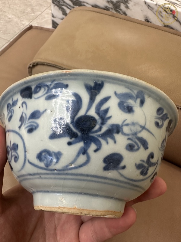 古玩陶瓷青花花卉紋碗真品鑒賞圖