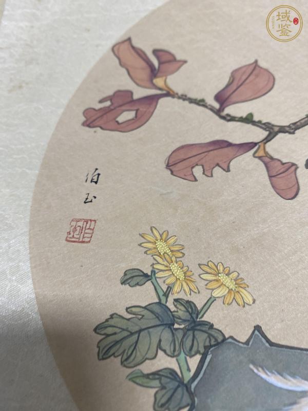 古玩字畫伯玉圓光花鳥真品鑒賞圖