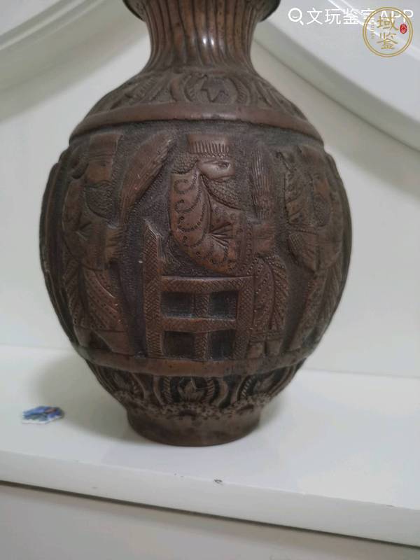 古玩銅器銅瓶真品鑒賞圖