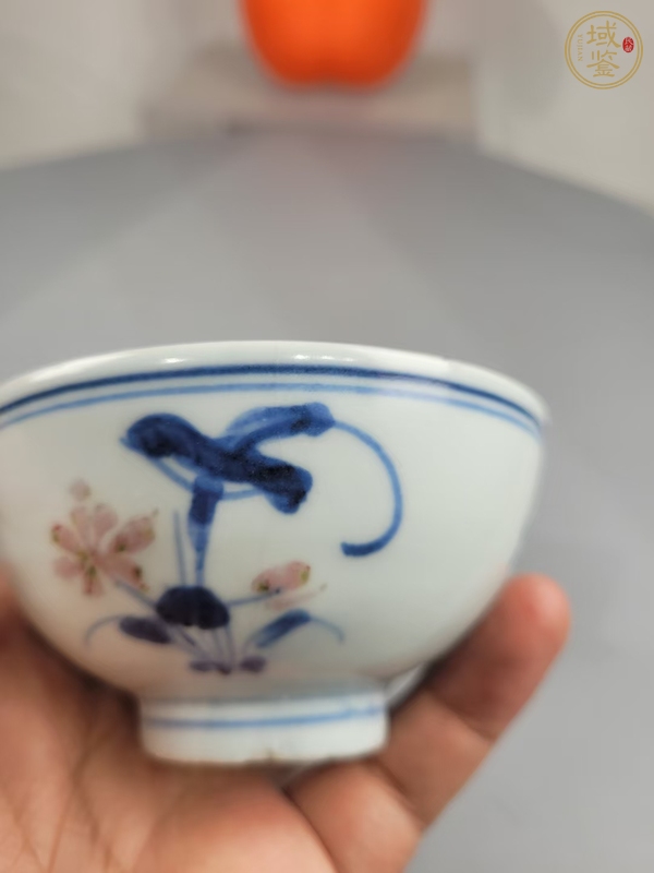 古玩陶瓷青花釉里紅茶圓真品鑒賞圖