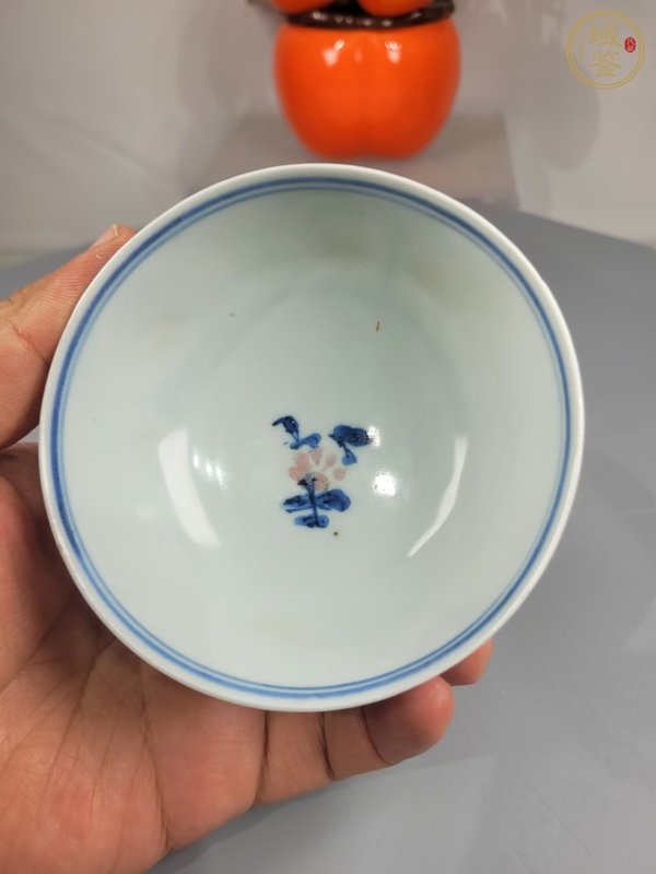 古玩陶瓷青花釉里紅茶圓真品鑒賞圖