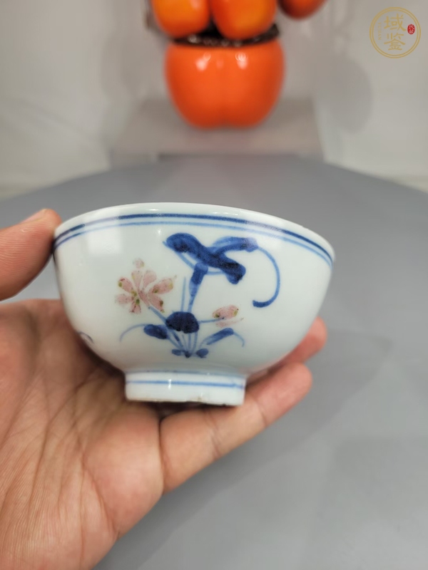 古玩陶瓷青花釉里紅茶圓真品鑒賞圖