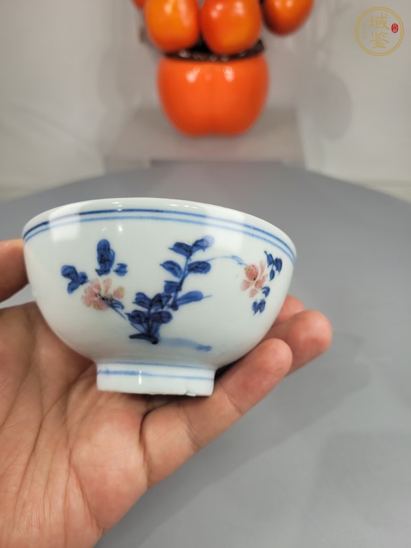 古玩陶瓷青花釉里紅茶圓真品鑒賞圖