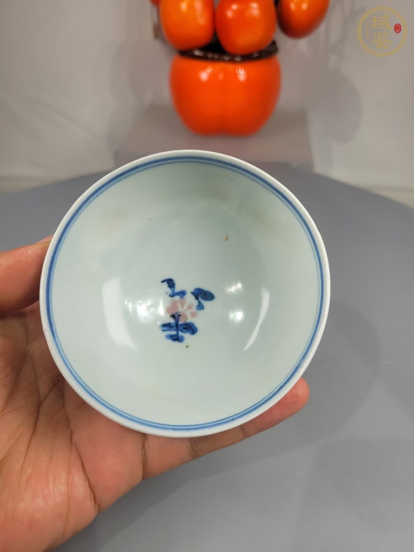 古玩陶瓷青花釉里紅茶圓真品鑒賞圖