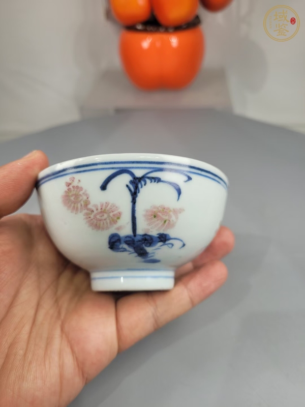 古玩陶瓷青花釉里紅茶圓真品鑒賞圖