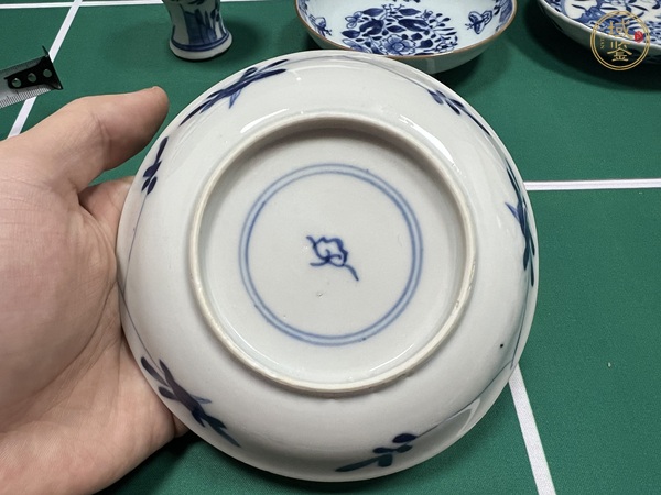 古玩陶瓷花鳥紋青花盤真品鑒賞圖