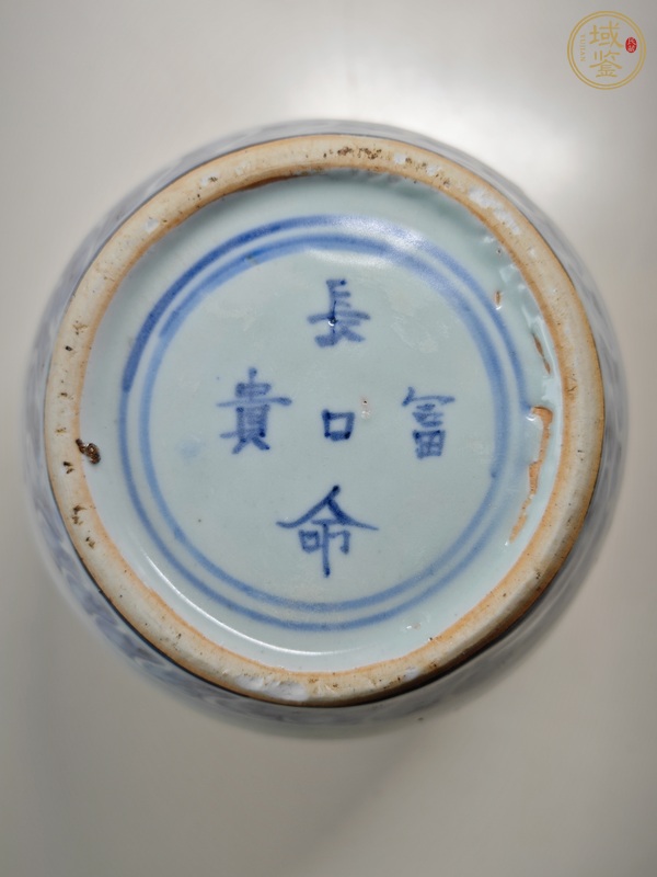 古玩陶瓷青花團(tuán)花紋罐真品鑒賞圖