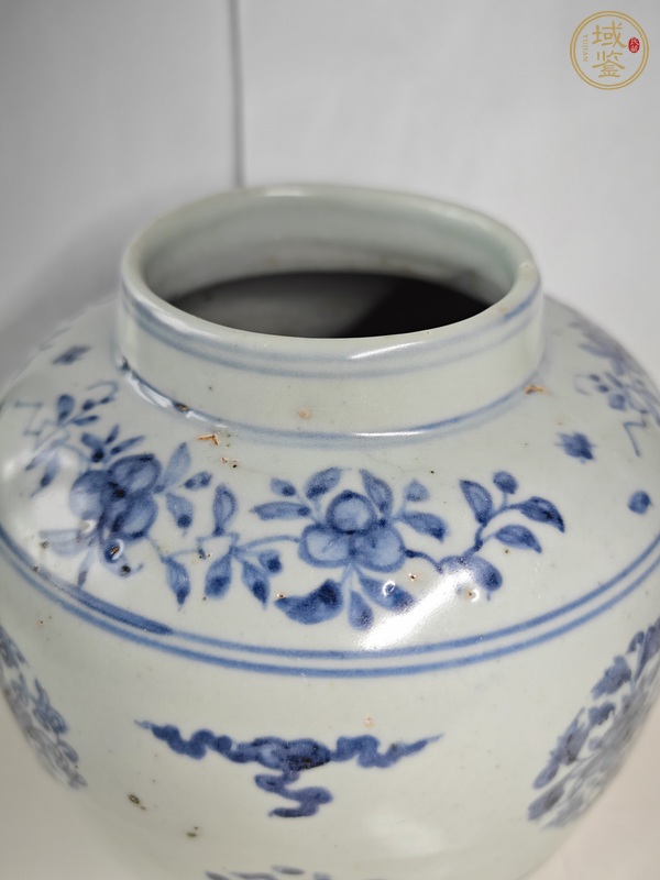 古玩陶瓷青花團(tuán)花紋罐真品鑒賞圖