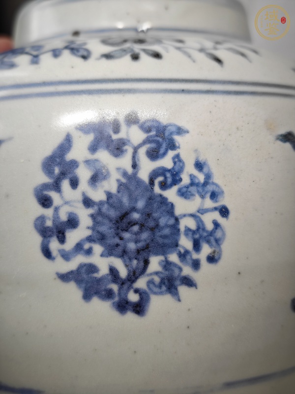 古玩陶瓷青花團(tuán)花紋罐真品鑒賞圖