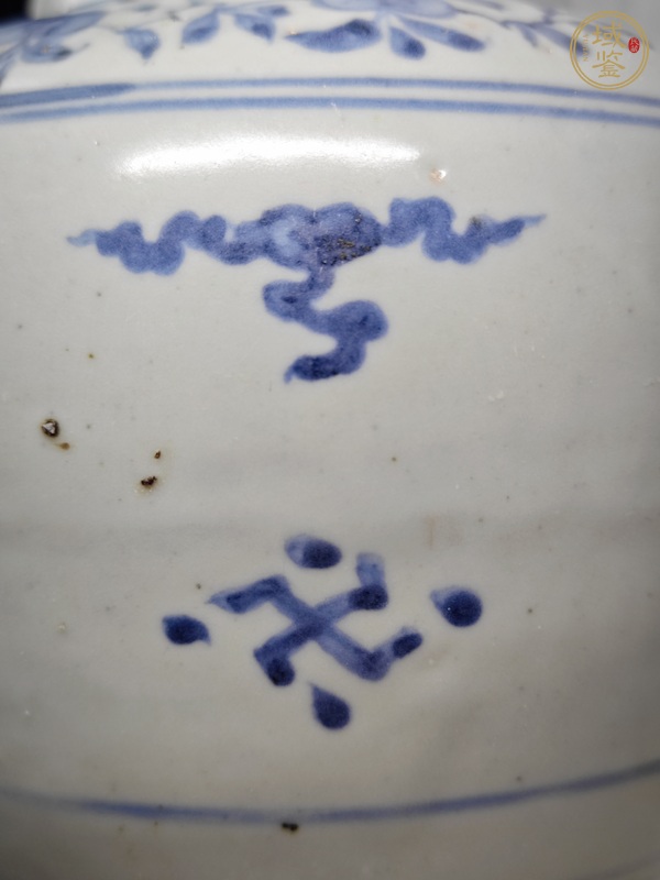 古玩陶瓷青花團(tuán)花紋罐真品鑒賞圖