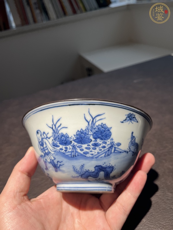 古玩陶瓷嬰戲紋青花碗真品鑒賞圖