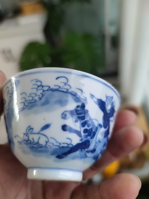 古玩陶瓷青花杯拍賣，當前價格1600元