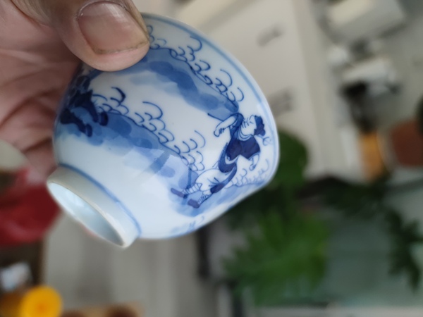 古玩陶瓷青花杯拍賣，當前價格1600元