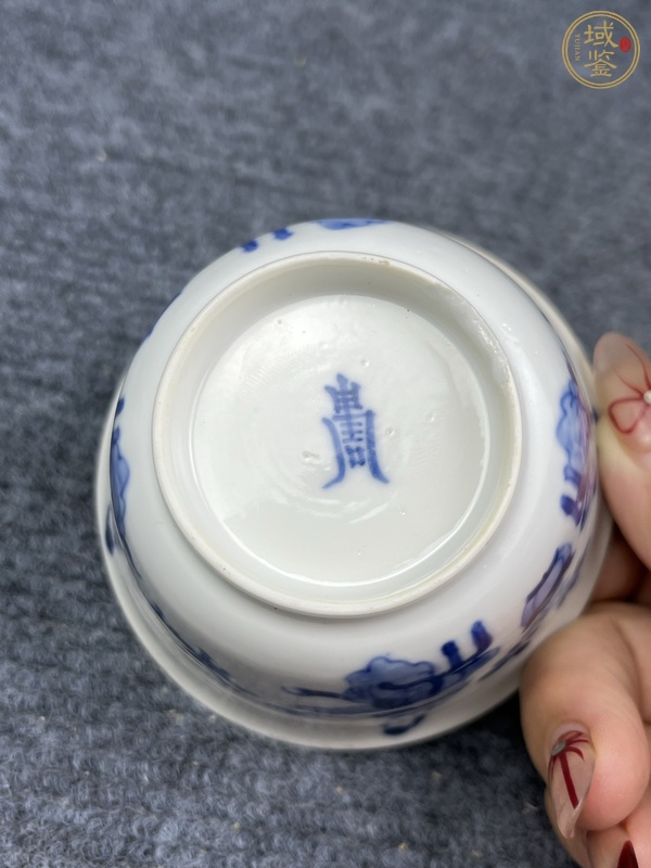 古玩陶瓷青花四美圖茶圓真品鑒賞圖