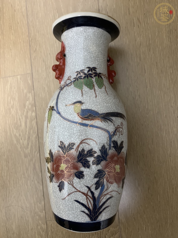 古玩花鳥紋瓶真品鑒賞圖