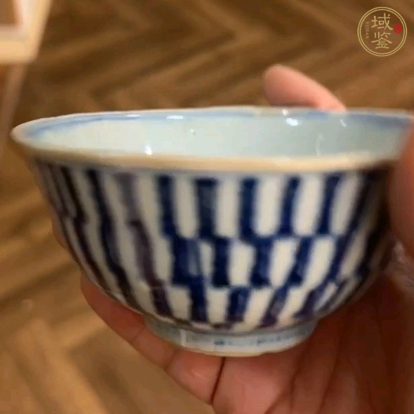 古玩陶瓷清雍正 青花壽字紋碗真品鑒賞圖