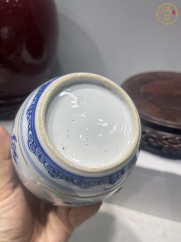 古玩陶瓷青花折枝花卉紋罐真品鑒賞圖