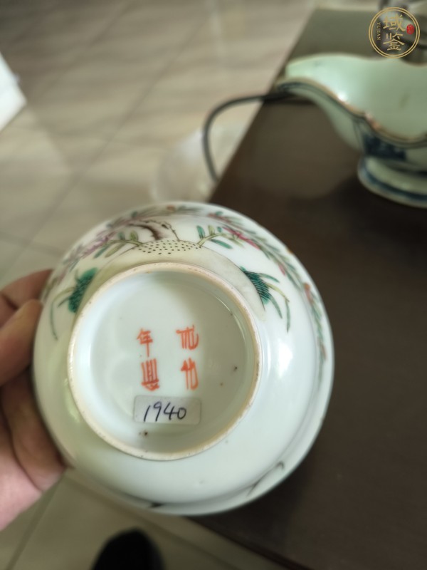 古玩陶瓷花鳥(niǎo)紋粉彩小碗真品鑒賞圖