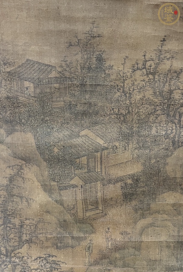 古玩字畫(huà)佚名山水真品鑒賞圖