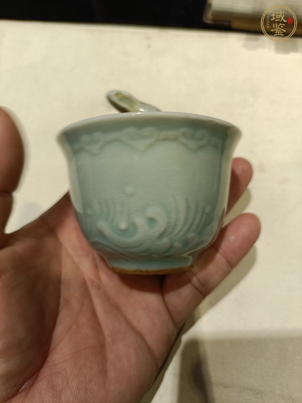 古玩陶瓷龍泉青瓷廠青釉杯真品鑒賞圖