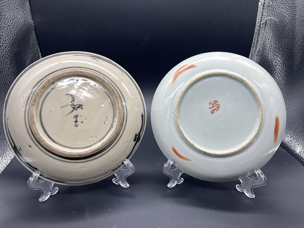 古玩陶瓷清晚期·青花粉彩花卉紋盤2只拍賣,當(dāng)前價(jià)格220元