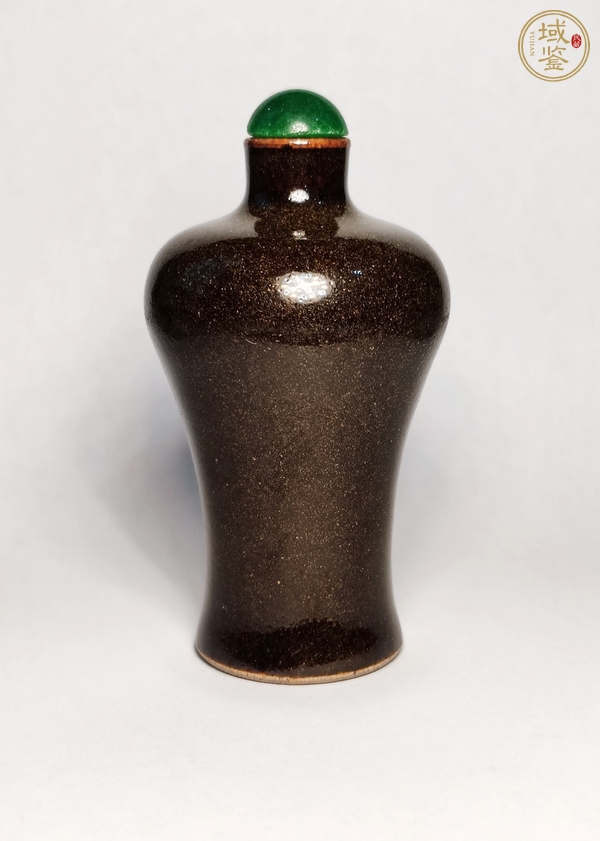 古玩陶瓷茶葉末釉梅瓶型鼻煙壺真品鑒賞圖