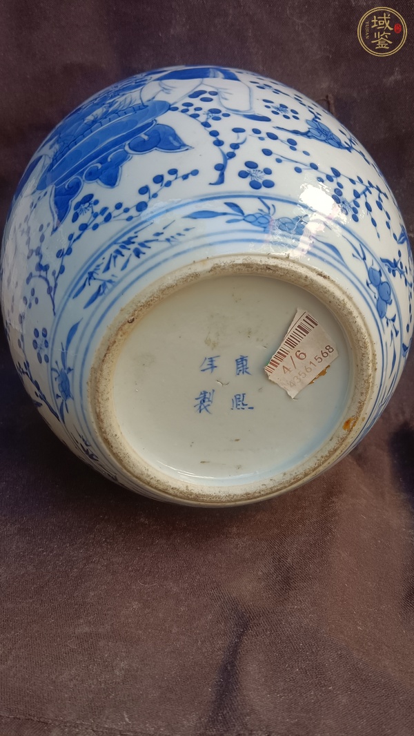 古玩陶瓷青花人物花鳥紋大罐真品鑒賞圖