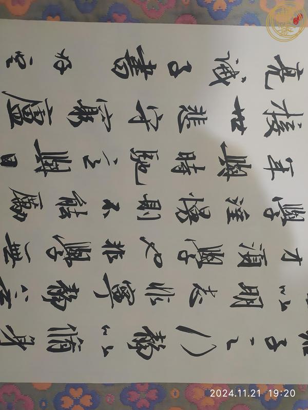 古玩字畫(huà)方放款行書(shū)立軸真品鑒賞圖