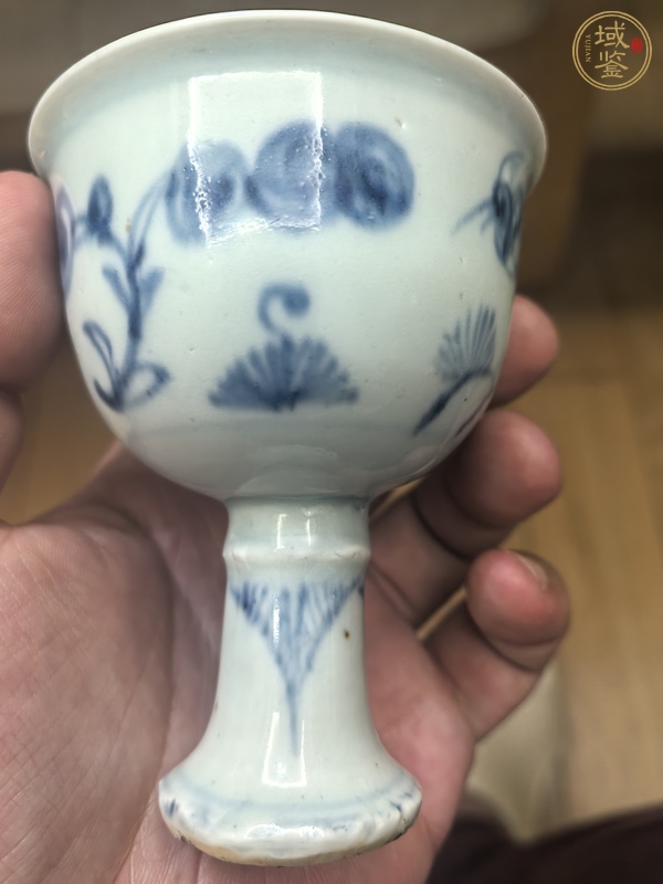 古玩陶瓷青花高足杯真品鑒賞圖