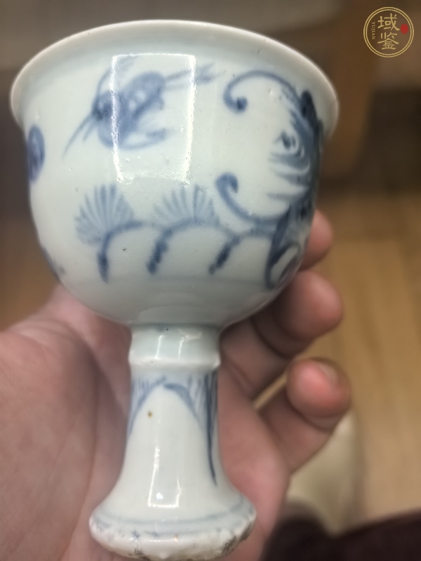 古玩陶瓷青花高足杯真品鑒賞圖