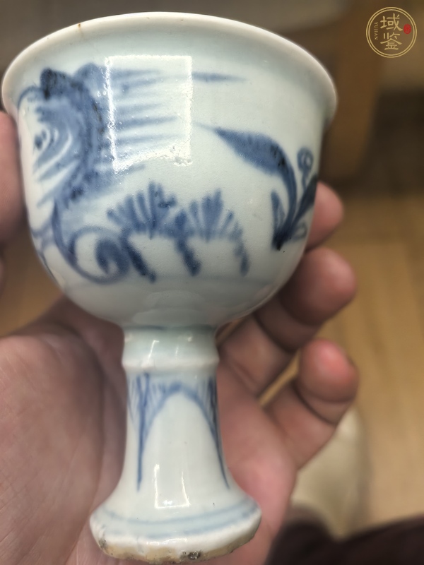 古玩陶瓷青花高足杯真品鑒賞圖